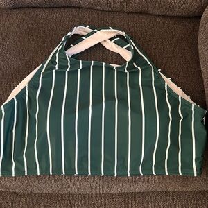 Green Striped Women's Swim suit top.